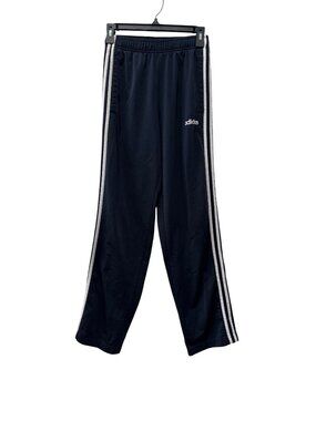 Adidas Women's Size S Navy Blue Track Pants With White Stripes